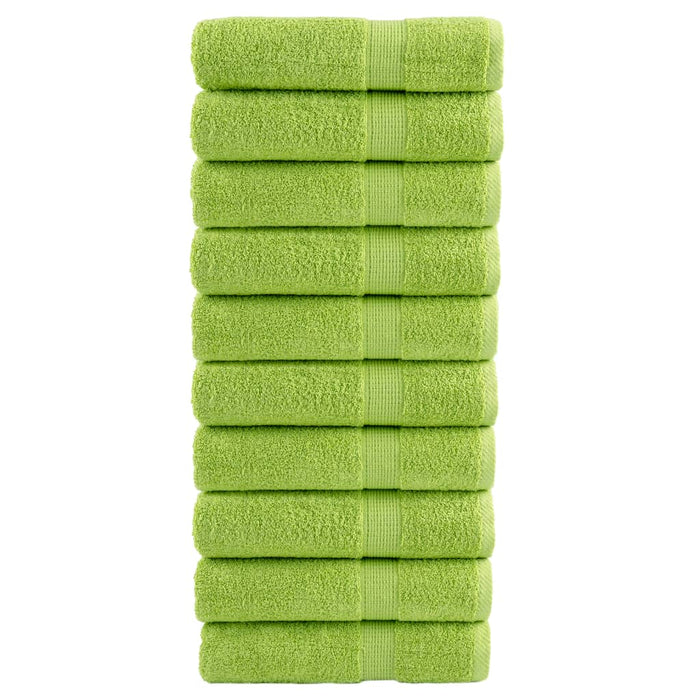 Asciugamani 10 pz Verde Mela 50x100 cm 600 g/m² 100% Cotone 137499