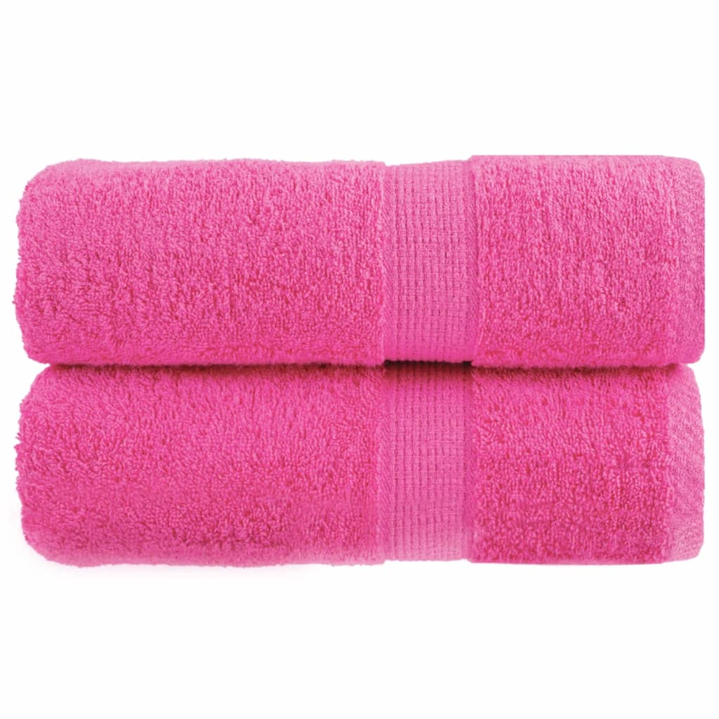 Salviette Premium 2 pz Rosa 30x30 cm 600 g/m² 100% Cotone 137515