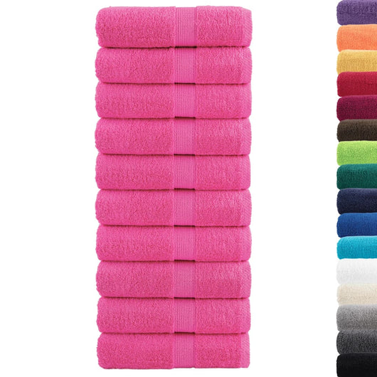 Salviette Premium 10 pz Rosa 30x30 cm 600 g/m² 100% Cotone 137517