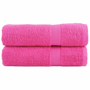 Asciugamani Premium 2 pz Rosa 50x100 cm 600 g/m² 100% Cotone 137521