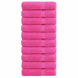 Asciugamani da Doccia 10 pz Rosa 70x140 cm 600 g/m² 100% Cotone 137526