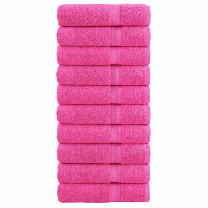 Asciugamani da Doccia 10 pz Rosa 70x140 cm 600 g/m² 100% Cotone 137526