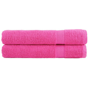 Asciugamani Premium 2 pz Rosa 100x200 cm 600 g/m² 100% Cotone 137533