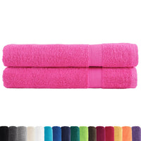 Asciugamani Premium 2 pz Rosa 100x200 cm 600 g/m² 100% Cotone 137533