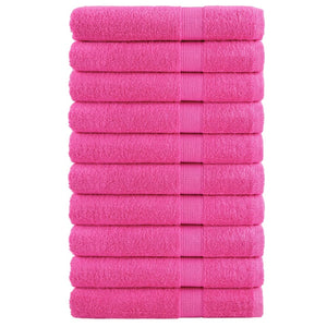 Asciugamani 10 pz Rosa 100x200 cm 600 g/m² 100% Cotone 137535