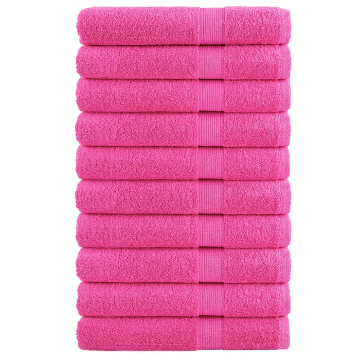 Asciugamani 10 pz Rosa 100x200 cm 600 g/m² 100% Cotone 137535