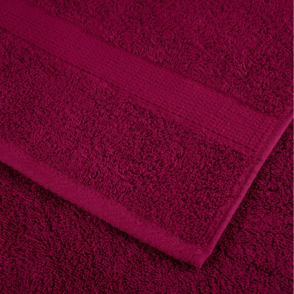 Set Asciugamani 8 pz Bordeaux 600 gsm 100% Cotone 137539