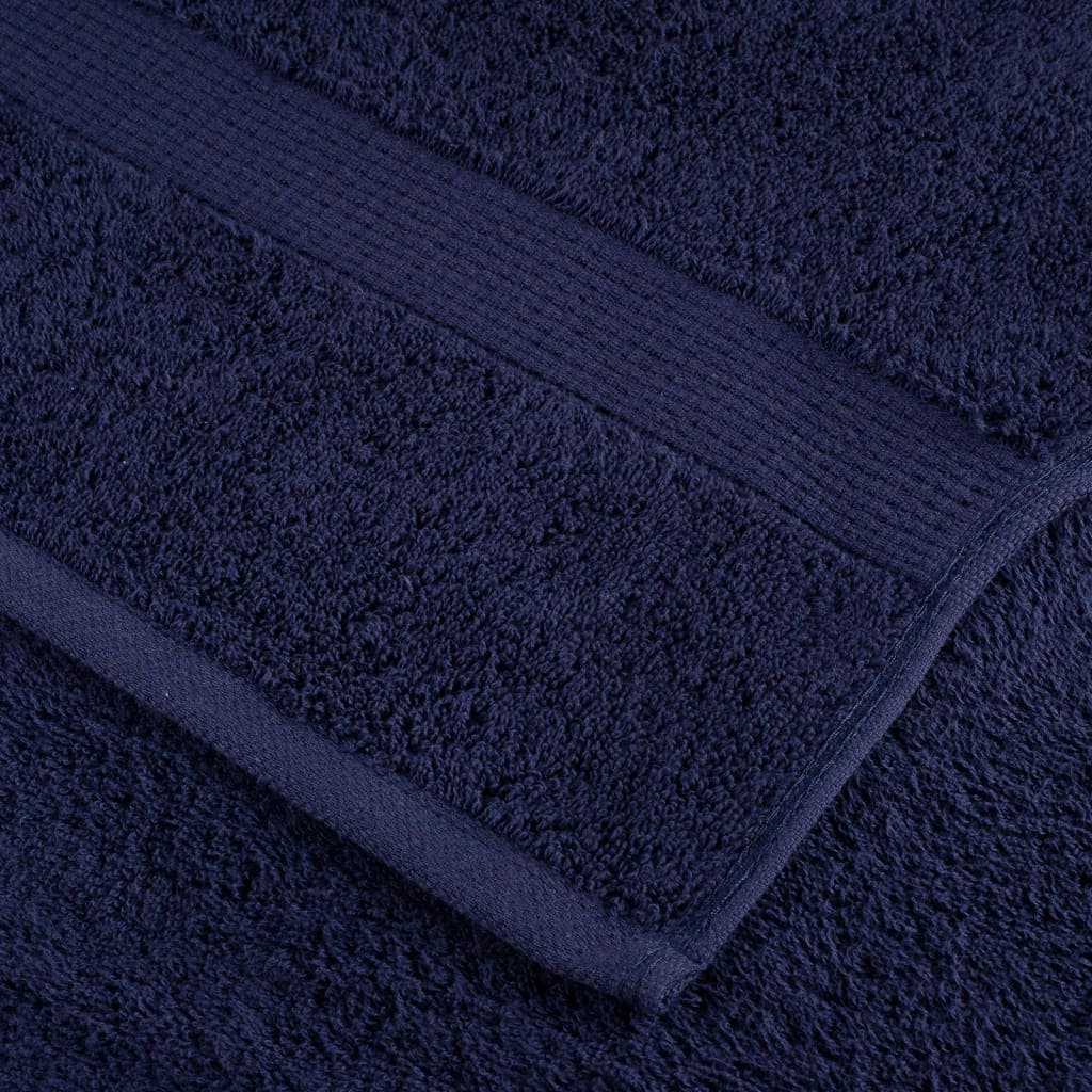 Set Asciugamani 8 pz Blu Navy 600 gsm 100% Cotone 137541