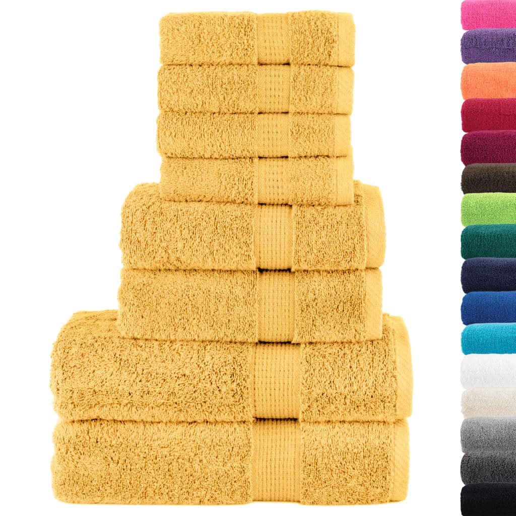 Set Asciugamani 8 pz Oro 600 gsm 100% Cotone 137542