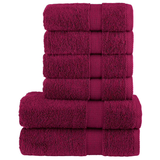 Set Asciugamani 8 pz Bordeaux 600 gsm 100% Cotone 137556