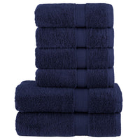 Set Asciugamani 8 pz Blu Navy 600 gsm 100% Cotone 137558