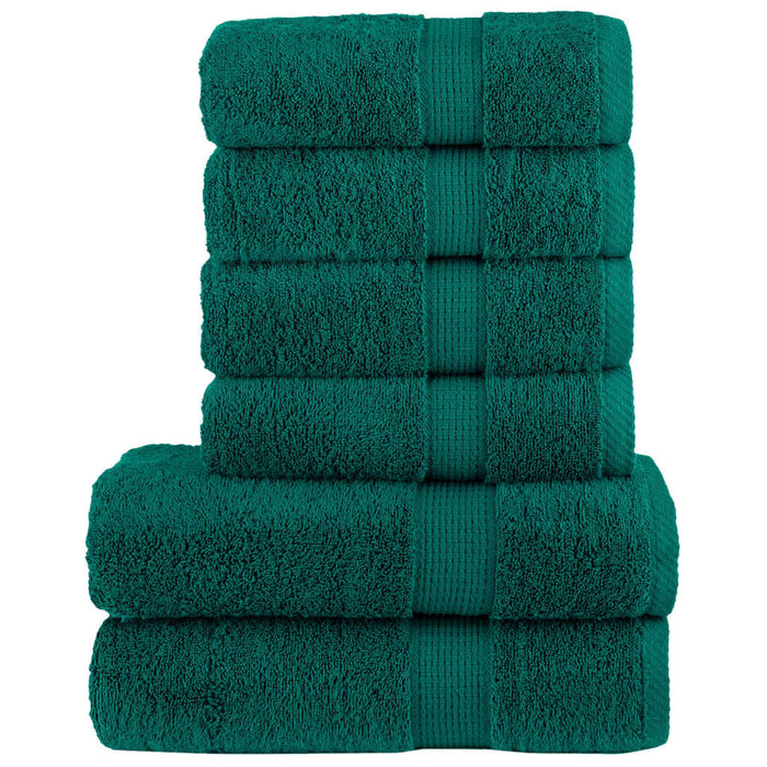 Set Asciugamani 6 pz Verdi 600 gsm 100% Cotone 137561