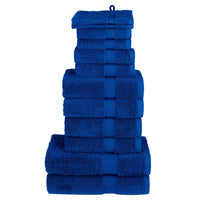 Set Asciugamani 12 pz Blu 600 gsm 100% Cotone 137572