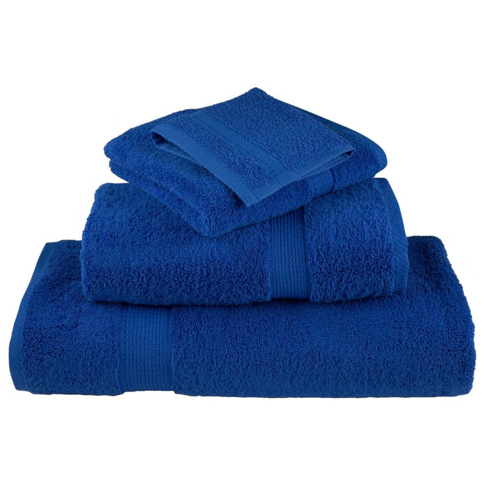 Set Asciugamani 12 pz Blu 600 gsm 100% Cotone 137572