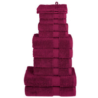 Set Asciugamani 12 pz Bordeaux 600 gsm 100% Cotone 137573