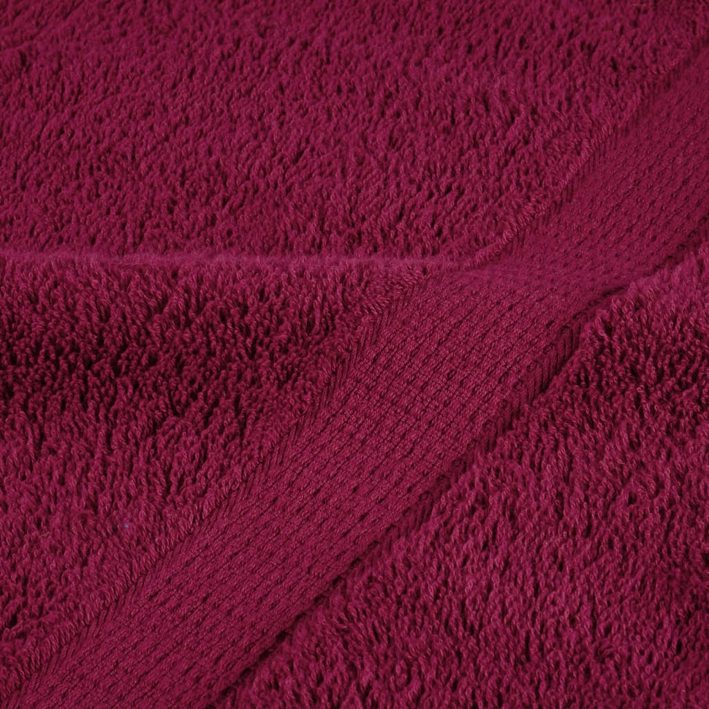 Set Asciugamani 12 pz Bordeaux 600 gsm 100% Cotone 137573