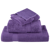 Set Asciugamani 12 pz Viola 600 gsm 100% Cotone 137579