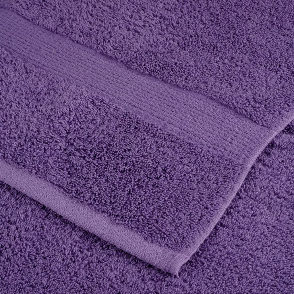 Set Asciugamani 12 pz Viola 600 gsm 100% Cotone 137579