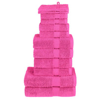 Set Asciugamani 12 pz Rosa 600 gsm 100% Cotone 137586