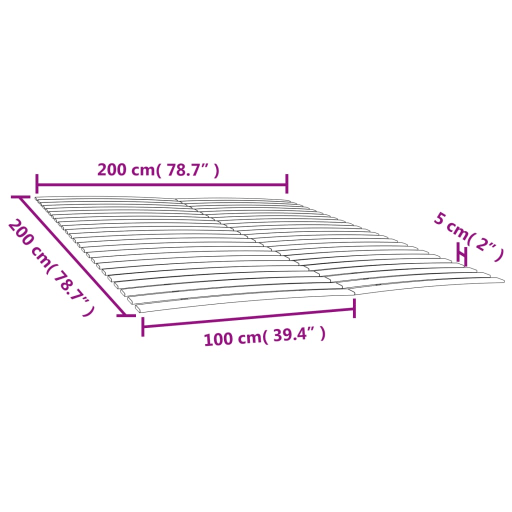 Reti a Doghe con 48 Doghe 2 pz 100x200 cm 3203726