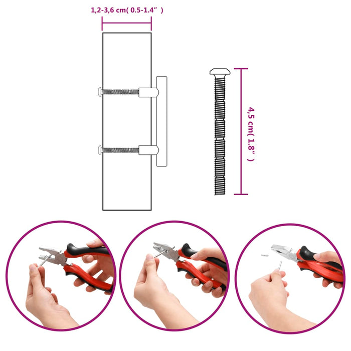 Maniglie per Mobili 20pz Argento 64mm in Acciaio Inox 3203587