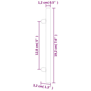 Maniglie per Mobili 20pz Argento 128mm in Acciaio Inox 3203589