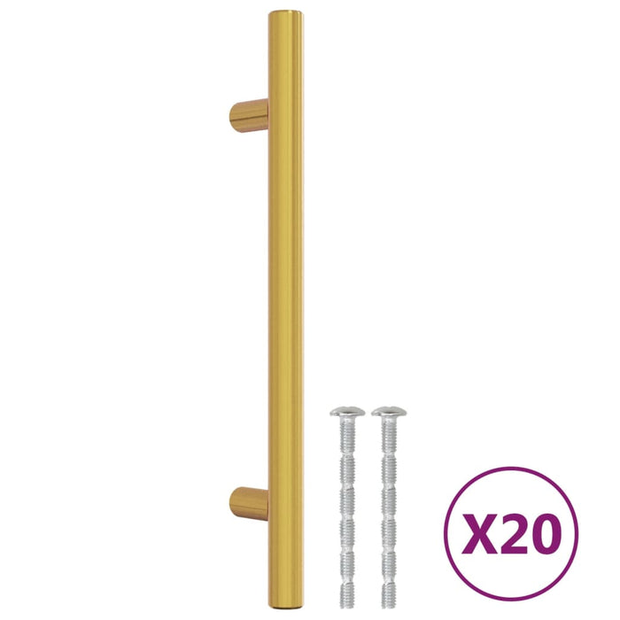 Maniglie per Mobili 20 pz Oro 128 mm in Acciaio Inoxcod mxl 85037