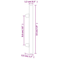 Maniglie per Mobili 20 pz Nere 96 mm in Acciaio Inox 3203604