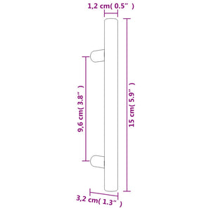 Maniglie per Mobili 20 pz Nere 96 mm in Acciaio Inox 3203604