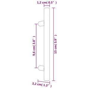 Maniglie per Mobili 20 pz Bronzo 96 mm in Acciaio Inox 3203612