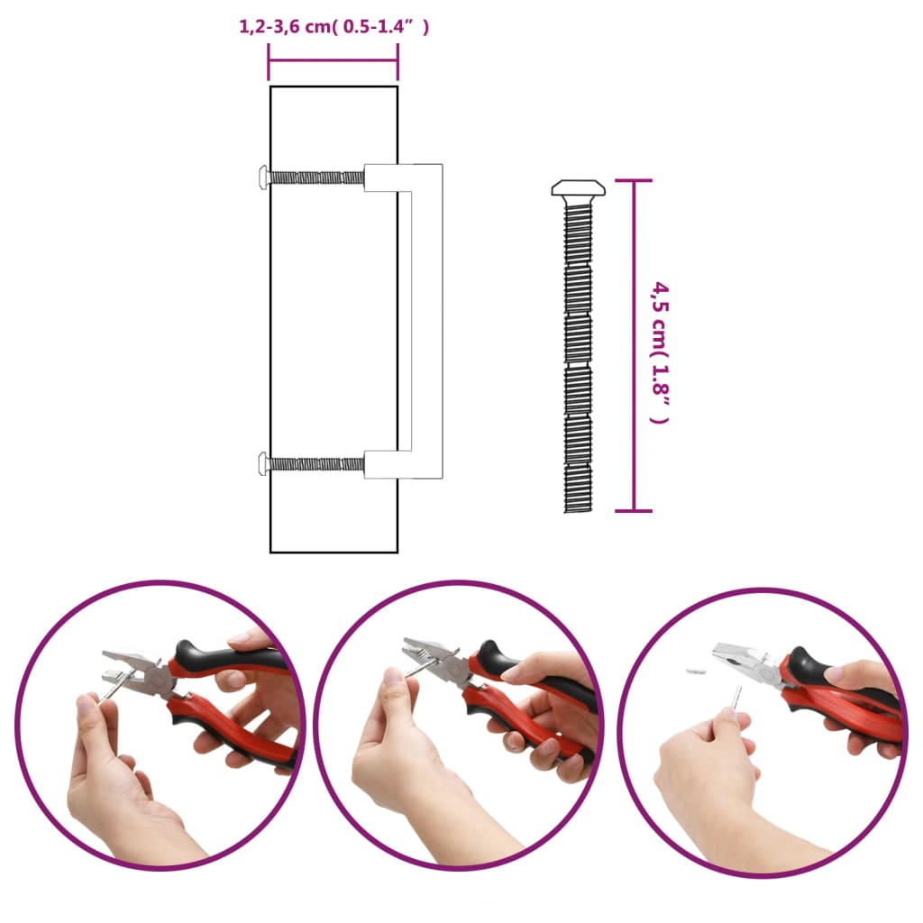 Maniglie per Mobili 20pz Argento 128mm in Acciaio Inox 3203637