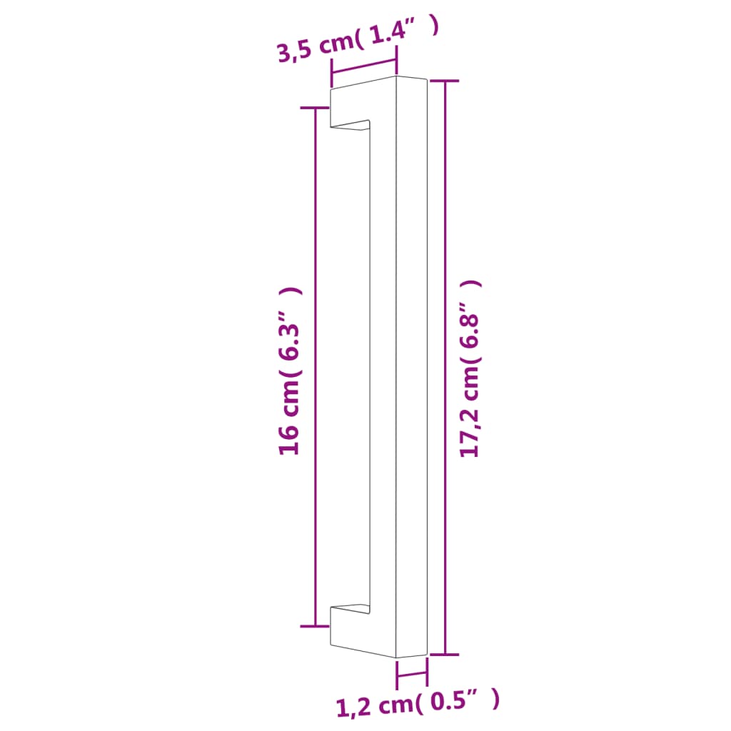 Maniglie per Mobili 20 pz Argento 160 mm in Acciaio Inox 3203638