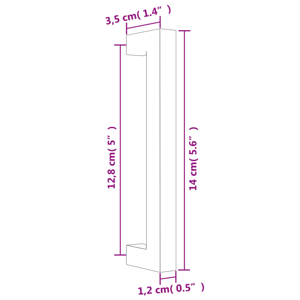 Maniglie per Mobili 20 pz Bronzo 128 mm in Acciaio Inox 3203661