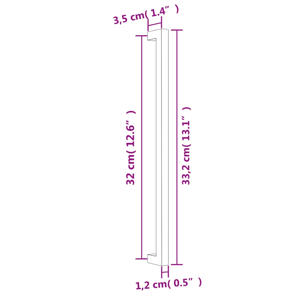 Maniglie per Mobili 10 pz Bronzo 320 mm in Acciaio Inox 3203681