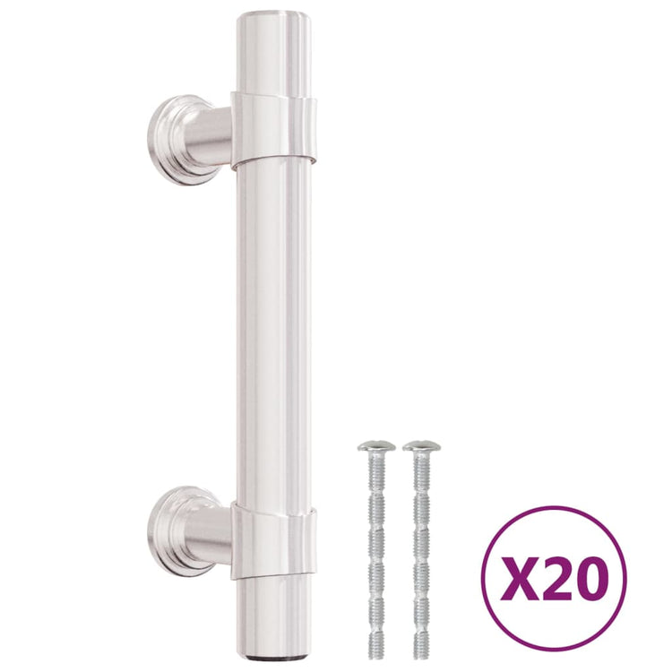 Maniglie per Mobili 20pz Argento 64mm in Acciaio Inox 3203683