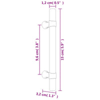 Maniglie per Mobili 20pz Argento 96mm in Acciaio Inox 3203684