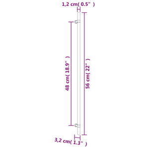 Maniglie per Mobili 20 pz Argento 480 mm in Acciaio Inox 3203690