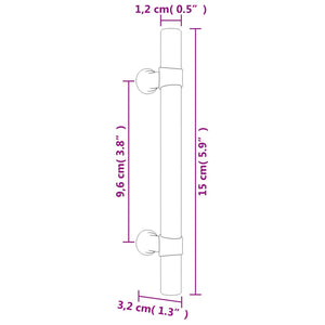 Maniglie per Mobili 20 pz Nere 96 mm in Acciaio Inox 3203692