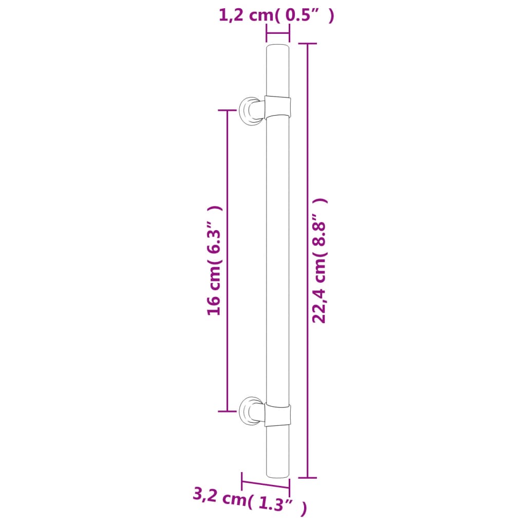 Maniglie per Mobili 20 pz Bronzo 160 mm in Acciaio Inox 3203702