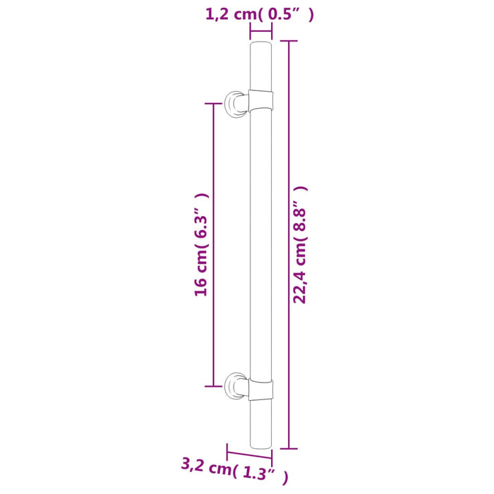 Maniglie per Mobili 20 pz Bronzo 160 mm in Acciaio Inox 3203702