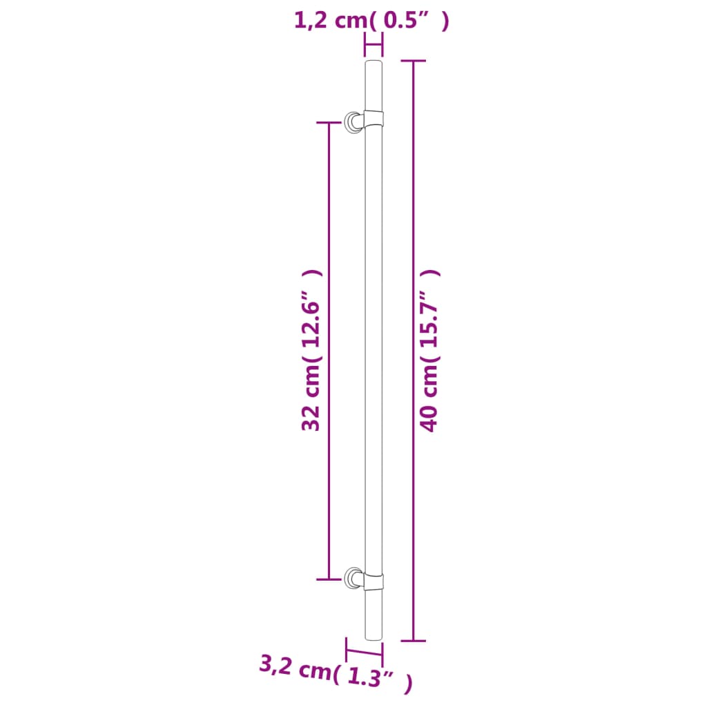 Maniglie per Mobili 20 pz Bronzo 320 mm in Acciaio Inox 3203705