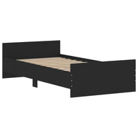 Giroletto Nero 90x190 cm in Legno Multistrato 835940