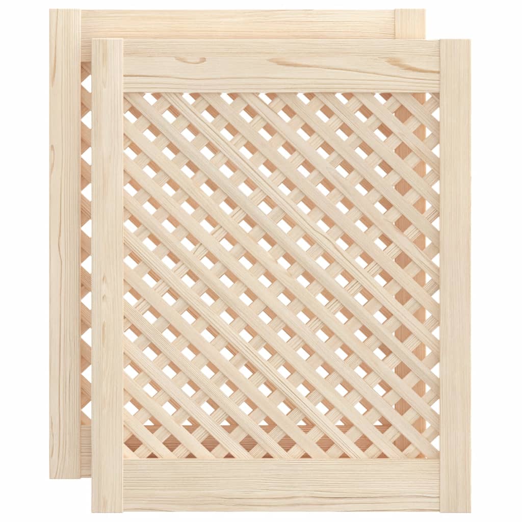 Ante con Design a Reticolo 2 pz 49,5x61,5 cm in Legno di Pinocod mxl 131846