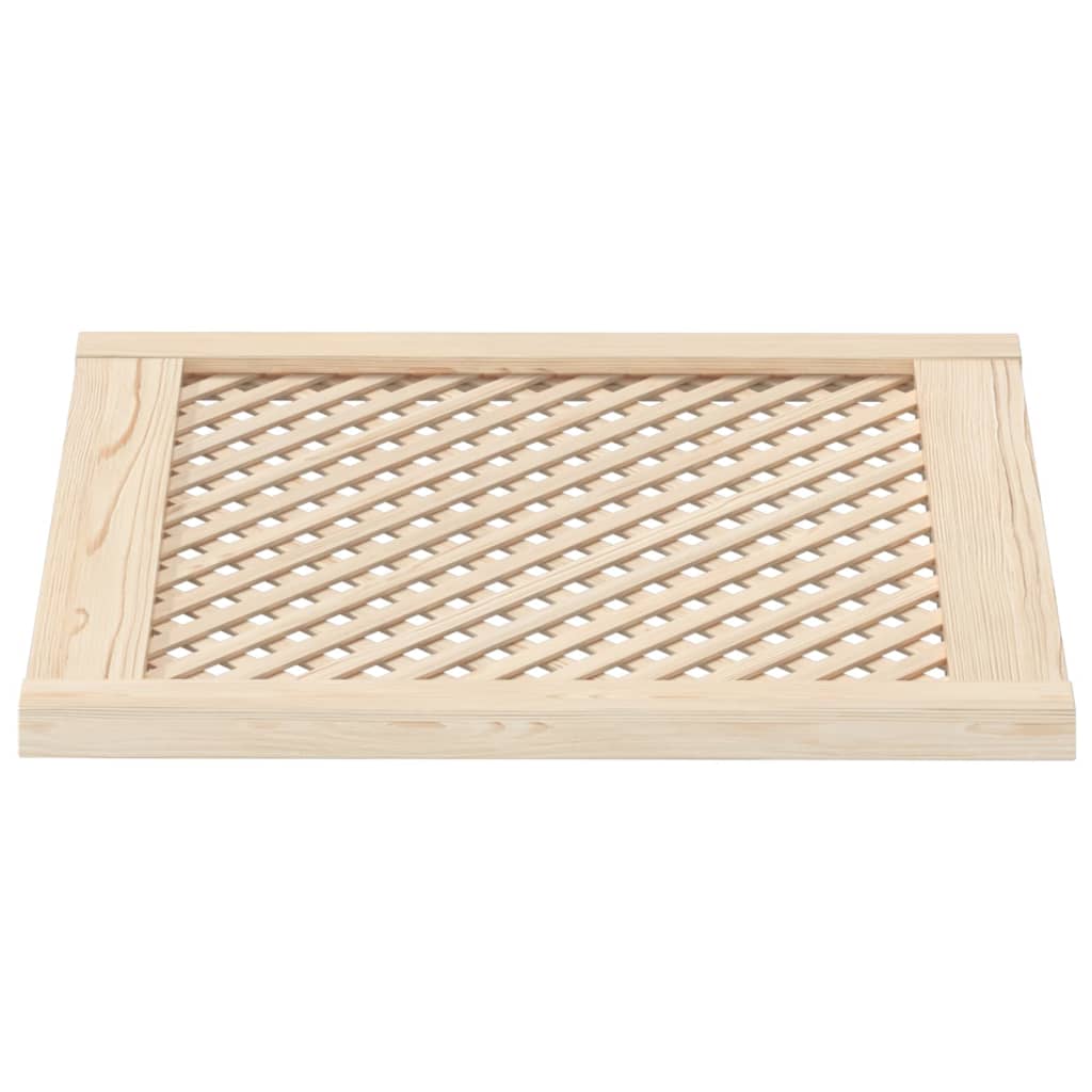 Ante con Design a Reticolo 2 pz 59,5x61,5 cm in Legno di Pino 372792