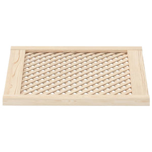 Ante con Design a Reticolo 2 pz 59,5x61,5 cm in Legno di Pino 372792