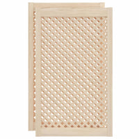 Ante con Design a Reticolo 2 pz 59,5x99 cm in Legno di Pinocod mxl 131847