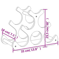 Portabottiglie di Vino per 6 Bottiglie 35x18x25,5 cm in Bambù 373371