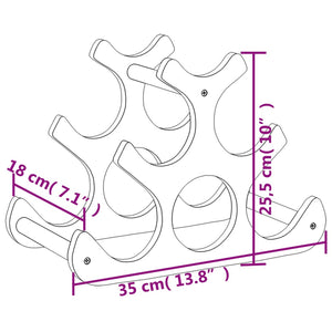 Portabottiglie di Vino per 6 Bottiglie 35x18x25,5 cm in Bambù 373371