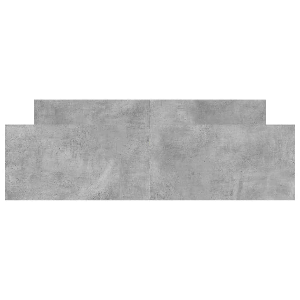 Giroletto con Testiera e Pediera Grigio Cemento 140x200 cm 3203750