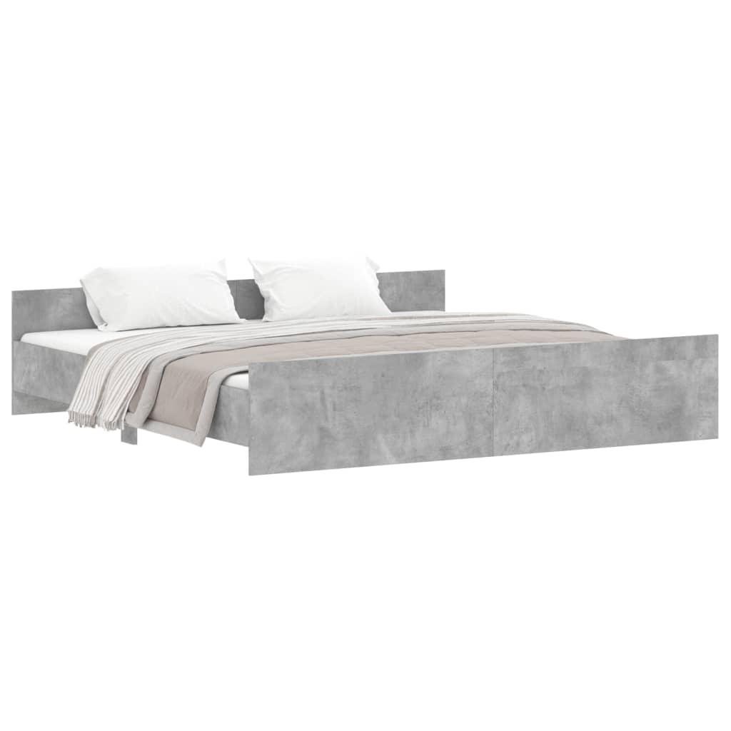 Giroletto con Testiera e Pediera Grigio Cemento 180x200 cmcod mxl 131796